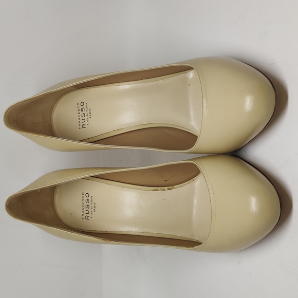 Francesco Russo Round Toe Butter 4.25" High Heel Sz 6 US / 39 IT - Picture 2 of 8